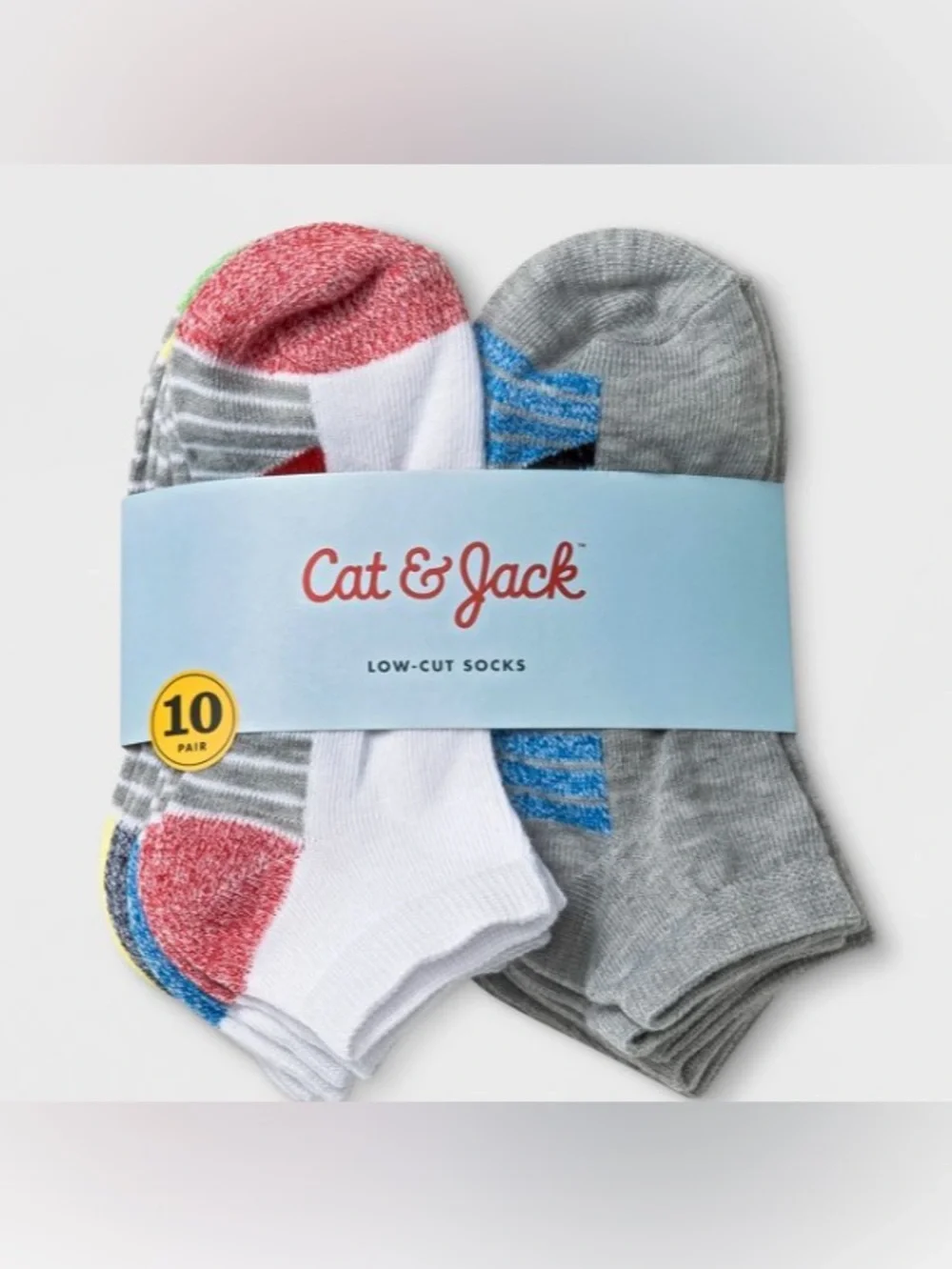 Cat & Jack Low-Cut Socks - 10 Pack Sz S